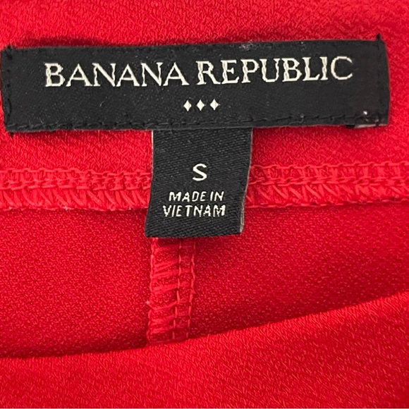 Banana Republic Factory Women's Red Lace Sleeve Top Size S - Picture 8 of 9